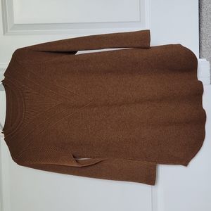 Brown fall tunic sweater